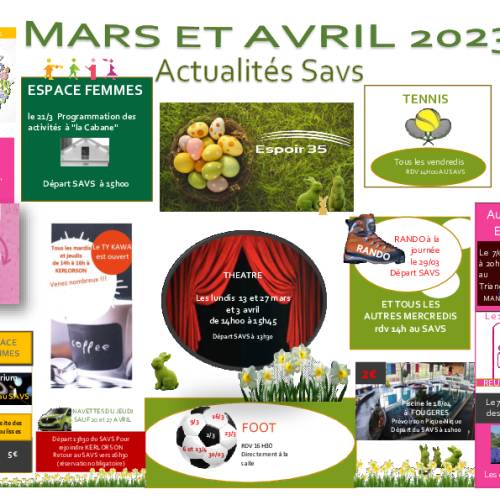 Programme Mars - Avril 2023 SAVS
