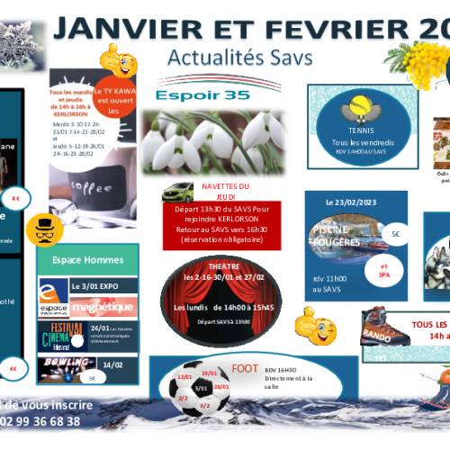 Programme Janvier - février 2023 - SAVS