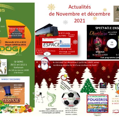 Programme Novembre - Décembre 2021 - SAVS 