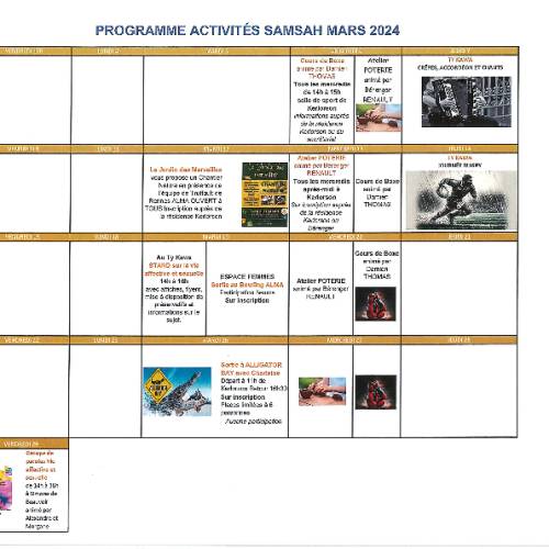 Programme mars 2024 - SAMSAH 